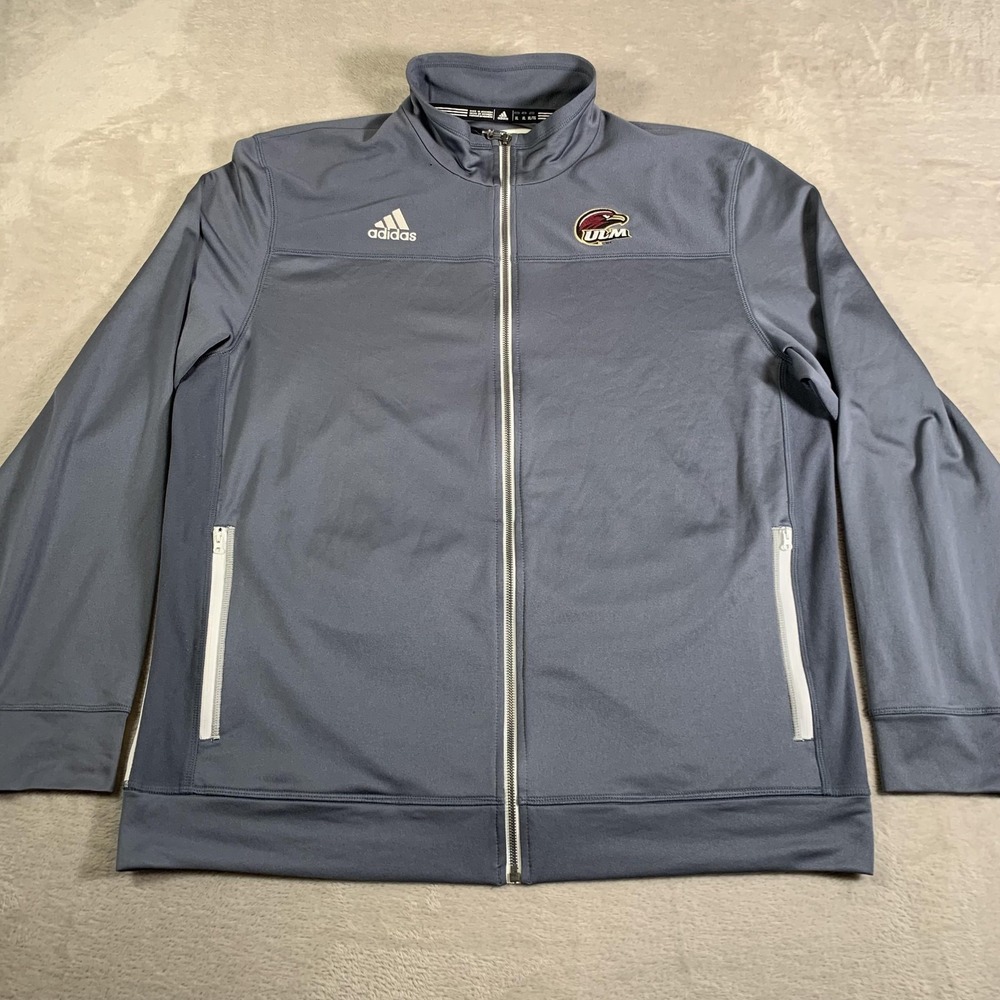 Louisiana Monroe Warhawks Jacket XL Gray Adidas Climalite Full Zip Player Issued